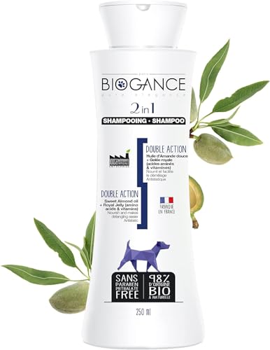 DoggyDolly PS001 Silk Coat Hunde Fellpflege und Biogance BGCS250 Hundeshampoo Set