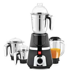 CELLO Celerio 1000 Watts Powerful Mixer Grinder with 3 Stainless Steel Jar & 1 Juicer Jar with Gripped Handles with 2 years Warranty