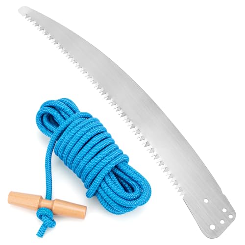 15 Inch Pole Saw Blade & 20 Ft Tree Pruner Rope for Fiskars Extendable Pole Pruner