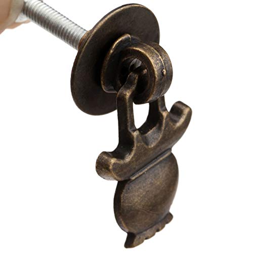 MOOD.SC suspendus Poignées Laiton Antique Boutons Cabinet et poignées de meubles en alliage Vintage Bronze Poignée de porte Anneau Cabinet Commode tiroir tirer sur la poignée Cover