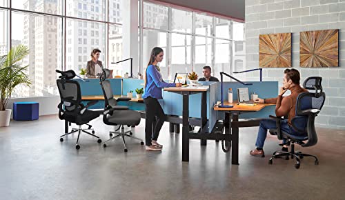 Mesh Ergonomic Office Chair With Flip Up Arms High Back Desk Chair -High Adjustable Headrest With Flip-Up Arms, Tilt Function, Lumbar Support Swivel Computer Chair Task Chair,Executive Chair, Black… #TOP6