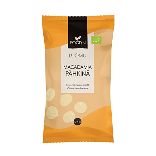 FOODIN Nueces de macadamia orgánicas, 1 kg, excelente fuente de grasas insaturadas, 100% orgánicas...