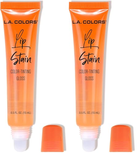 Image of L.A. COLORS Lip Stain Color Tinting Gloss, Posh Peach CLG450 (Pack of 2)