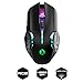 EMPIRE GAMING - RF903 Gaming-Maus, Kabellos 2,4GHz Wireless Wiederaufladbar – LED-Hintergrundbeleuchtung RGB – Ergonomisch – 4800 DPI 500 Hz – PS4,PS5,XboxOne/Series,PC und Mac – Schwarz
