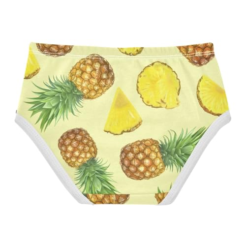 Pineapples Light Yellow Toddler Girls Underwear 2t Cotton Cute Panties Girl Florals Kids Briefs Undies2