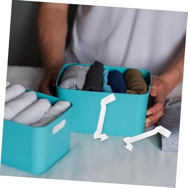 4pcs Stackable Bin Support Clips for Storage Containers Plastic Clips for Organizing Bins at User-Friendly Aid for Neat and Tidy Spaces
