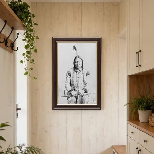 Impression toile Taureau Assis portrait amérindien de qualité