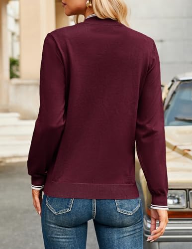 Image of JACK SMITH Quarter Zip Pullover Sweaters for Womens, Rib Polo Sweater Tops