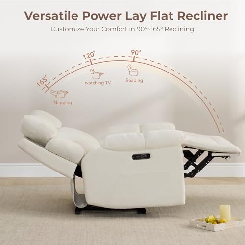 Sillón reclinable con altavoces crema miniatura 5