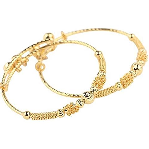 LOYOE 24k Yellow Gold Plated Baby's Bracelet Cover