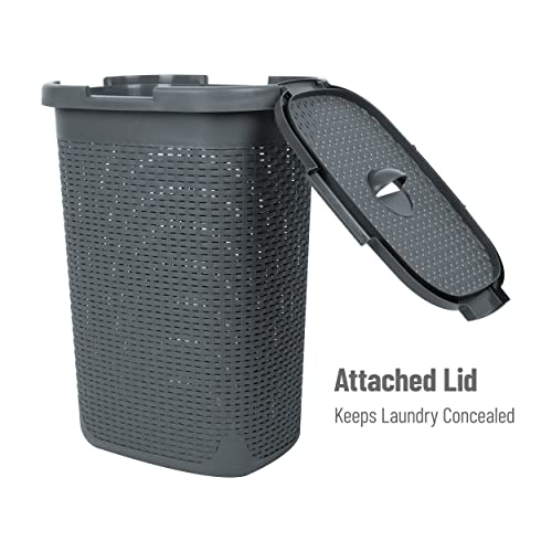 Mind Reader 60HAMP-GRY 60L Slim Laundry Hamper thumb #4