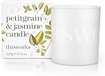 This Works Petitgrain and Jasmine Candle, 220 g - Luxury Candle Enriched with Essential Oils - Hand Poured Scented Candle with a 40hr Burn Time for an Opulent Aromatherapy Experience
