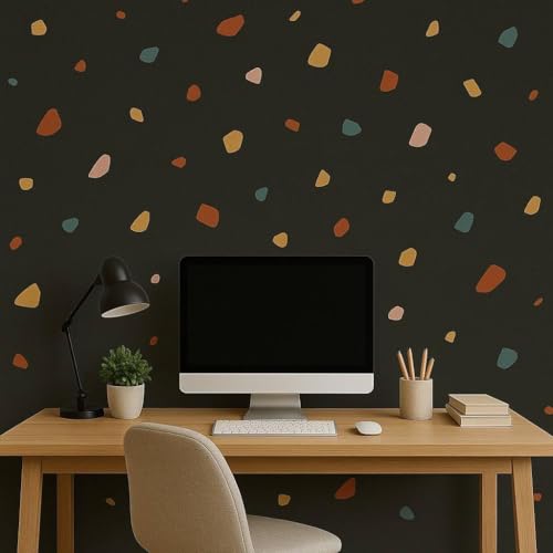 Image of KBR Self-Adhesive 3D PVC Wall Sticker - Waterproof & Oil-Resistant Kitchen Backsplash Wallpaper, Decorative Wall Covering for Home, Hotel, Bedroom, Living Room & Cafe (Black, 60cm x 200cm, 1 Piece)