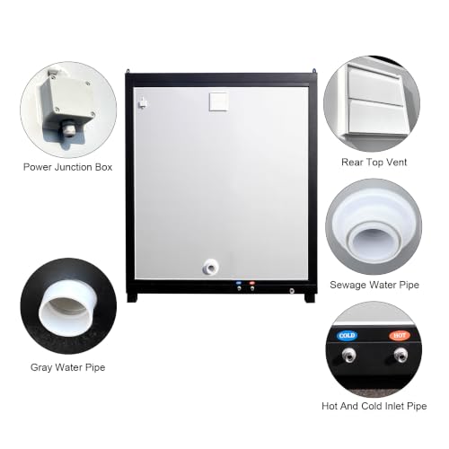 Cabina de Sanitario Portátil Accesible con Lavabo | Acceso para Sillas de Ruedas, Sitios de Construcción, Evento al Aire Libre miniatura 5
