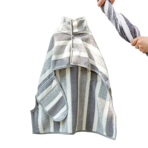 Genérico Bath Towel for Dogs, Bathrobe Towel for Pets – Absorbent Microfibre Stripe Blanket for Bath After Swimming Puppy Living Room Home Shower Beach