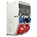 Produktbild EDO, Baustromverteiler kompatibel mit Hager for protection ASTAT 260 Plus IP65 32A/5P, 16A/5P, 2x200/250V SCHUKO IP44, 0-1(32A), EDO777260