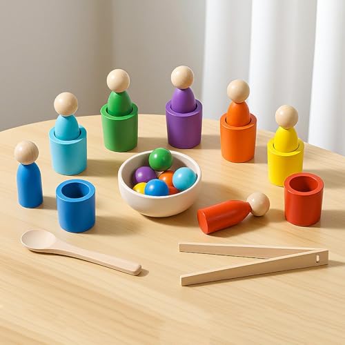 Jouet d'appariement des couleurs en bois pour tri préscolaire à la maison et crèche