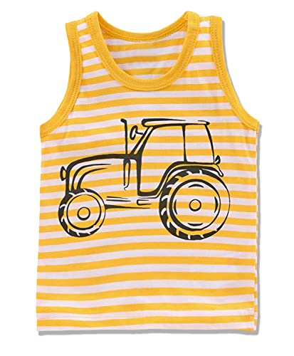 Image of KIKE New Born Baby Pure Cotton Printed Regular Fit Sando Innerwear Baniyan Kids Vest Infants Sleeveless Undershirts for Cute Boys Girls 0-24 Months Pack of 6