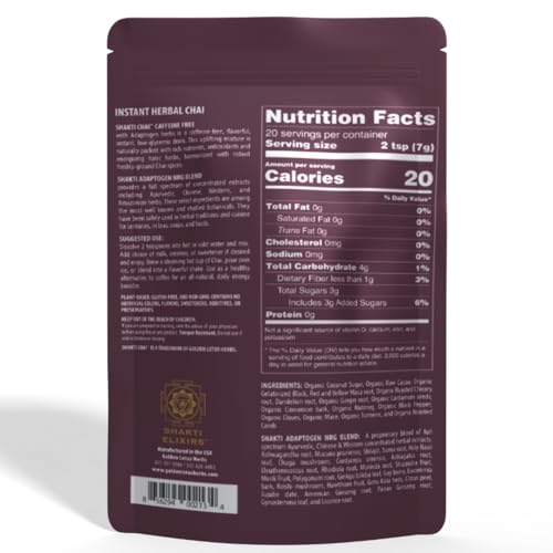 Té chai descafeinado con adaptógenos y cacao, 5 oz pack miniatura 2