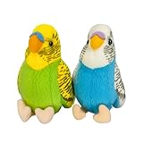 WQY GroceryShop 2Pcs Budgerigar Plush Toy, 5.5 inches, Parakeet Plush Toy, Budgie Soft Toy, Bird Stuffed Animal for Kids