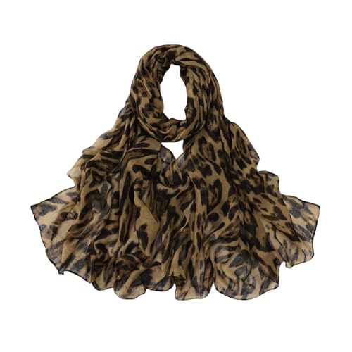 ZGMYC Fashion Leopard Print Hijab Scarf for Women Instant Jersey Hijab Head Wraps Sheer Beach Scarf Sunscreen Shawls3