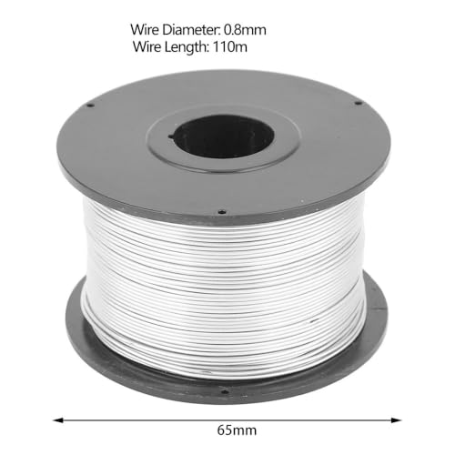 Hilo de atar de acero de bajo carbono flexible, 4 rollos de 110m cada uno y diámetro de hilo 0.8mm, reemplazo para equipo automático de atado de varillas miniatura 7