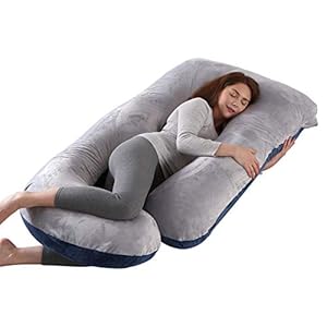SHANNA Schwangerschaftskissen U Förmiges XXL,Gross Stillkissen Seitenschläferkissen, U Form Körperkissen mit Abnehmbarem und Waschbarem Bezug,70 * 145CM Pregnancy Pillows
