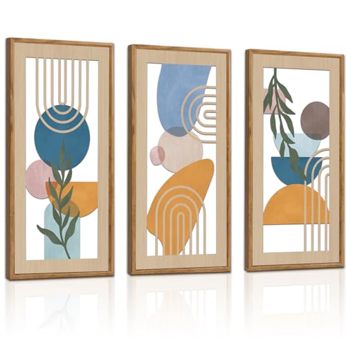 Feuille géométrique minimaliste en bois TOARTi | Art mural abstrait moderne pour salon
