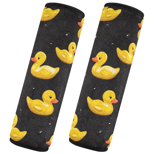 Seat Belt Covers 2 Pack Cute Ducks Car Seat Strap Covers Super Soft Car Seat Neck Cover for Boys Girls Adults Babies S