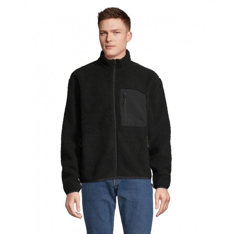 Blouson de travail sherpa gris foncé SOL'S Fury en taille 3XL pour homme et femme