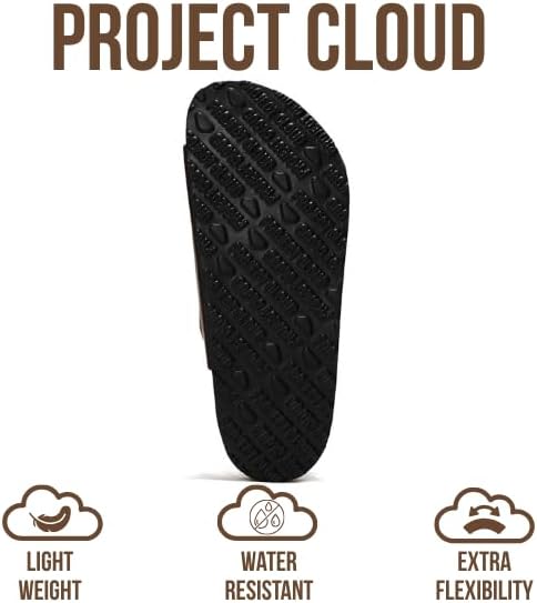 Project Cloud 100% Genuine Leather Summer Sandals for Women 2026 - Memory Foam & Cork Footbed Beach Vacation Essentials Womens Sandals Comfortable Lightweight Slides for Women Footwear (Capri) - Image 5