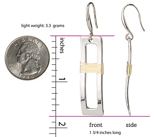 SPUNKYsoul Handmade Classy Gold and Silver Wire Wrapped Earrings for Women3