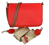 Tory Burch Women's Thea Textured Flap Crossbody Shoulder Bag (Poppy Red)