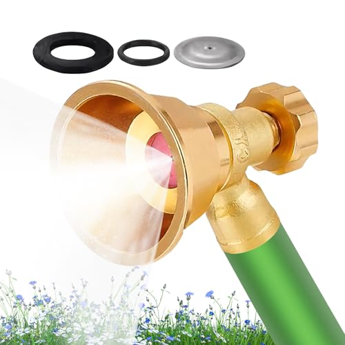 Lanza regadera para manguera de riego, accesorio de jardinería ajustable | Pulverizador de agua al aire libre manejable, para mantenimiento de césped, jardín, patio, invernadero y cultivo de