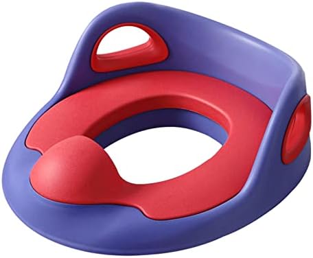 DOKIDDO Potty Training Toilet Seat with 3.54in High Splash Guard and Thickened PU Cushion for Boys (Purple)
