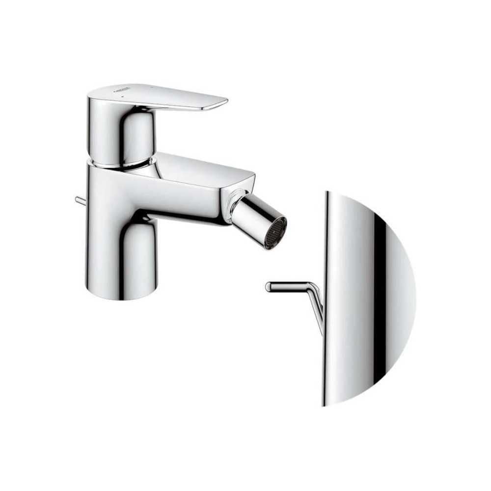 Grohe Start Edge Miscelatore Monocomando per Bidet, Cromo, Scarico a saltarello 1 1/4", Installazione veloce, 23345001