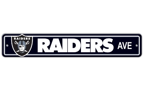 NFL Oakland Raiders Plastic Street Sign 