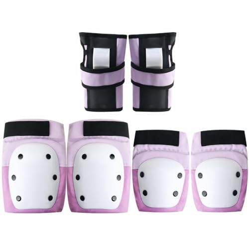 Juego de Equipo de protección Ajustable 6 en 1, Rodilleras para Adultos/niños, Coderas, muñequeras para patineta, Patinaje, Patinaje, BMX