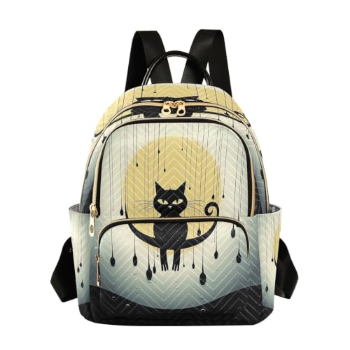 Mini sac à dos chat noir moderne idéal pour vos balades urbaines