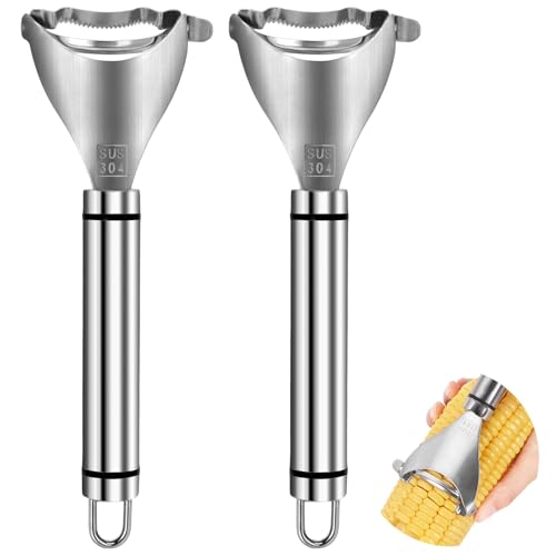 Image of Kitchen Gadget Corn Peeler 304 Stainless Steel Corn Peeler 2 Pack