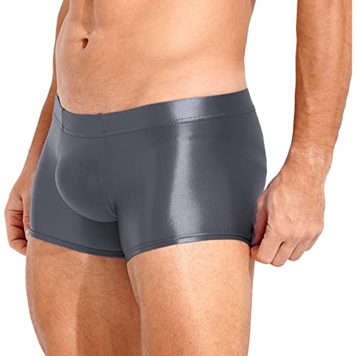 Men's Breathable Ice Silk Boxer Briefs Cool Elastic Nylon Trunk Transparent Stretch Panties2