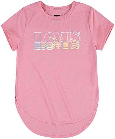 Levi's Girls Sportswear Graphic Tee - Soft Jersey T-Shirt With Metallic Foil Logo