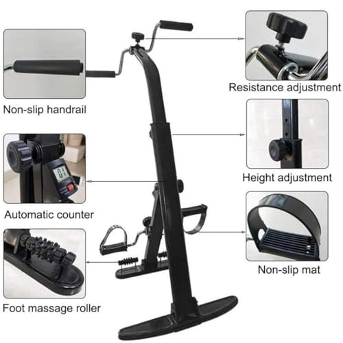 Image of Electric Pedal Portable Mini Exercise Bike Stepper, Adjustable Resistance for Arm & Leg, Stroke Rehabilitation Machine