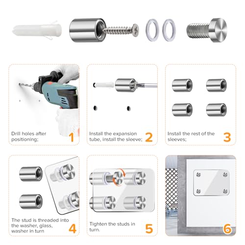 Lyeteung 10 PCS 16×20 mm Standoff Fixings, Stainless Steel Advertising Screw, Sign Standoff Screws - Image 4