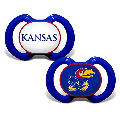 BabyFanatic Pacifier 2-Pack - NCAA Kansas Jayhawks - Officially Licensed League Gear