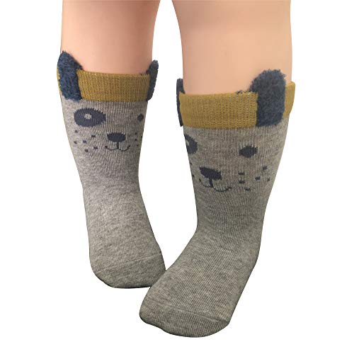 6 Pairs Toddler Non Skid Anti Slip Crew Socks With Grips For 1-3T Baby Boys Ankle Walker Cartoon Footsocks Sneakers Socks #TOP5