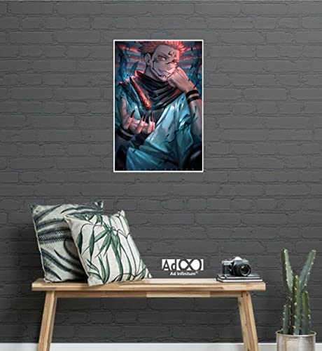 Image of AD INFINITUM Anime jujutsu kaisen 300 gsm Paper Wall Poster, Multicolor | 13 x 19 inches | (SUKUNA 4)