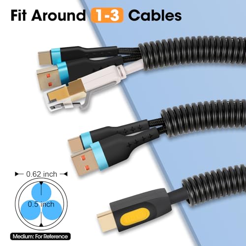 50 FT Wire Loom 1/2 Inch, Split Wire Loom Tubing Wire Conduit, Wire Protector Tubing – Black by YesBes - Image 2