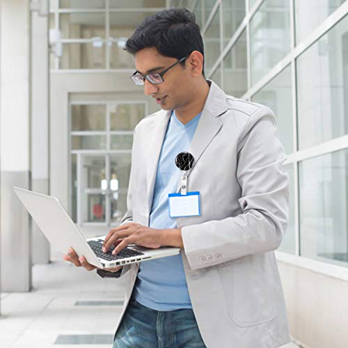 リールキーホルダー Kissralリールキー パスケース リール ストラップ キーホルダー 吊り下げ名札用 クリップ付き 4個セット 7枚目