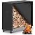 Gtongoko 4FT Firewood Rack Outdoor with Cover, Metal Heavy Duty Fire Wood Storage Log Racks for Firewood, Wood Pile Stacker Firewood Holder, Black